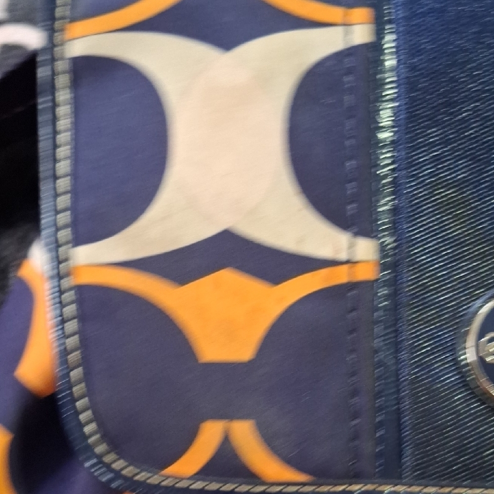 Coach Blue and Orange Patterned Backpack - Picture 4 of 7